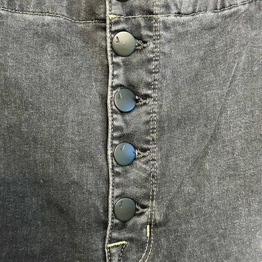 J Brand Dark Gray Button-Fly Jeans